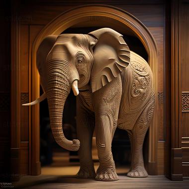 3D модель Знаменитое животное слон Габи (STL)